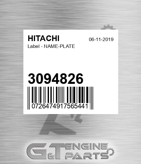 3094826 Label - NAME-PLATE