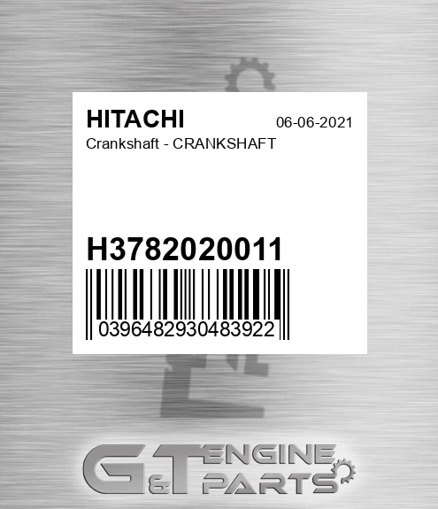 H3782020011 Crankshaft - CRANKSHAFT