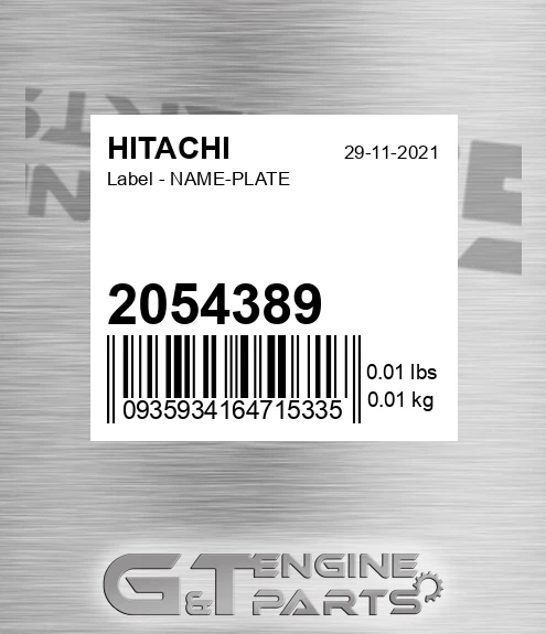 2054389 Label - NAME-PLATE