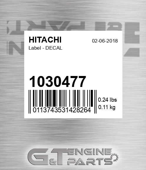 1030477 Label - DECAL