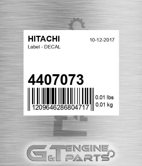 4407073 Label - DECAL