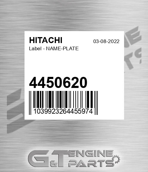 4450620 Label - NAME-PLATE