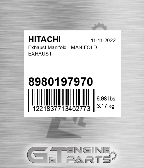 8980197970 Exhaust Manifold - MANIFOLD, EXHAUST