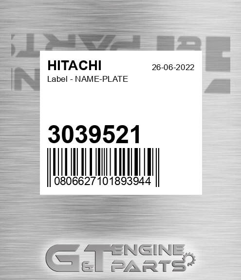 3039521 Label - NAME-PLATE