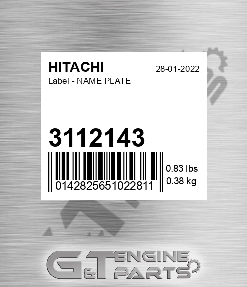 3112143 Label - NAME PLATE