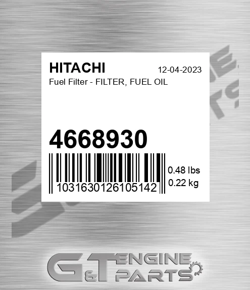 4668930 Fuel Filter - FILTER, FUEL OIL