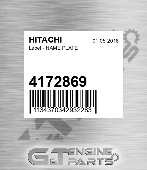4172869 Label - NAME PLATE