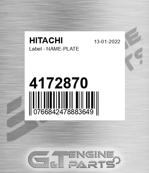 4172870 Label - NAME-PLATE