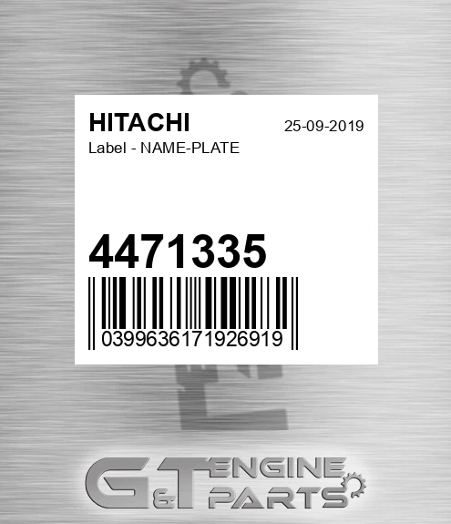 4471335 Label - NAME-PLATE