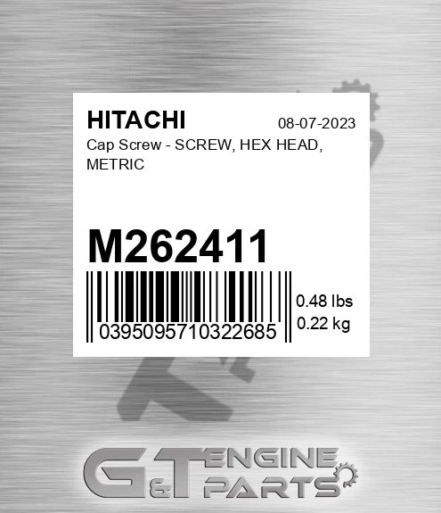 M262411 Cap Screw - SCREW, HEX HEAD, METRIC
