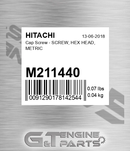 M211440 Cap Screw - SCREW, HEX HEAD, METRIC
