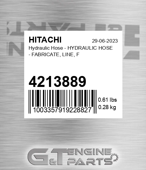 4213889 Hydraulic Hose - HYDRAULIC HOSE - FABRICATE, LINE, F