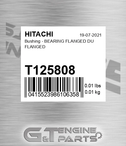 T125808 Bushing - BEARING FLANGED DU FLANGED