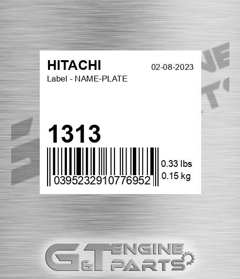 1313 Label - NAME-PLATE