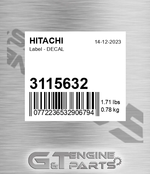 3115632 Label - DECAL