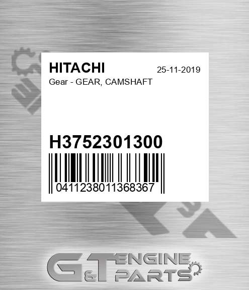 H3752301300 Gear - GEAR, CAMSHAFT