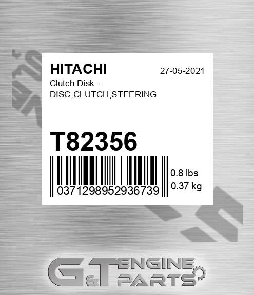 T82356 Clutch Disk - DISC,CLUTCH,STEERING