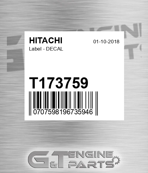 T173759 Label - DECAL