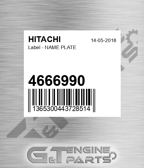 4666990 Label - NAME PLATE