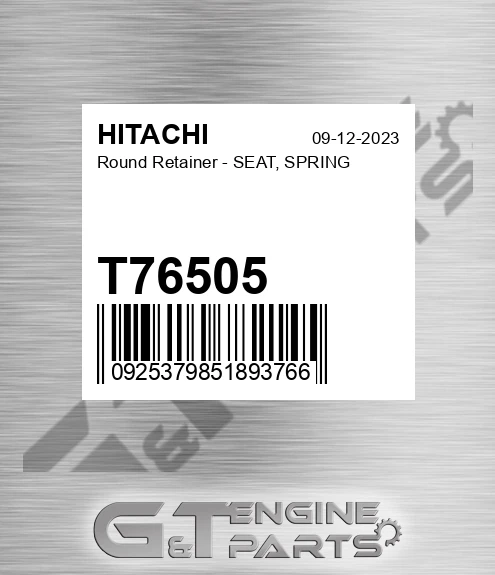 T76505 Round Retainer - SEAT, SPRING
