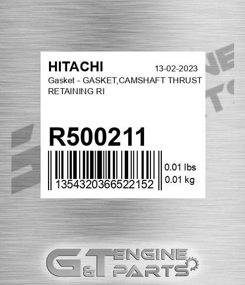 R500211 Gasket - GASKET,CAMSHAFT THRUST RETAINING RI