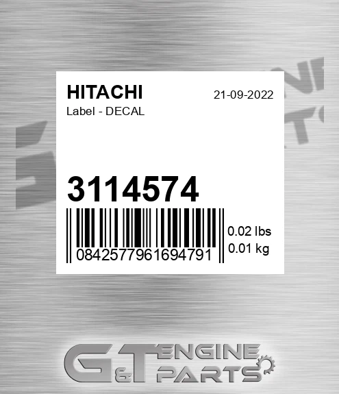 3114574 Label - DECAL