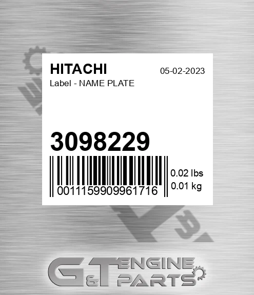 3098229 Label - NAME PLATE