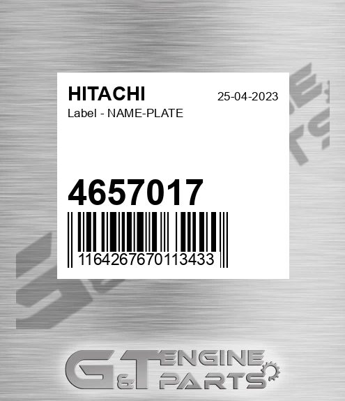 4657017 Label - NAME-PLATE