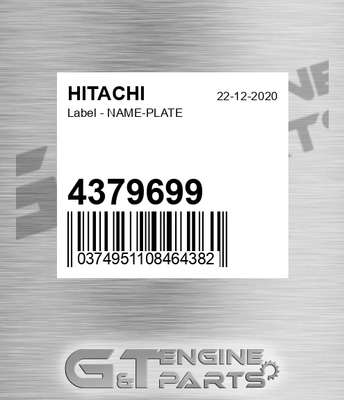 4379699 Label - NAME-PLATE