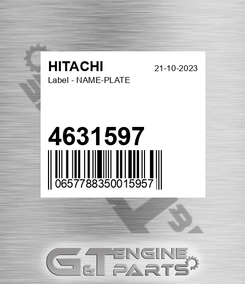 4631597 Label - NAME-PLATE
