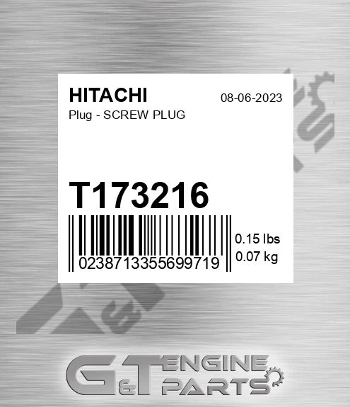 T173216 Plug - SCREW PLUG