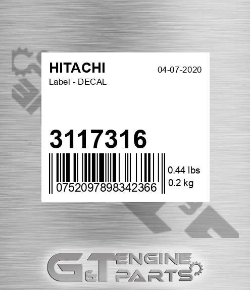 3117316 Label - DECAL