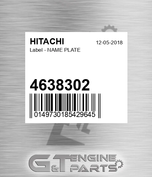 4638302 Label - NAME PLATE