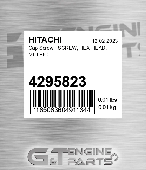 4295823 Cap Screw - SCREW, HEX HEAD, METRIC