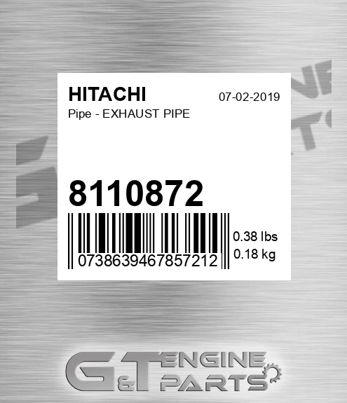 8110872 Pipe - EXHAUST PIPE