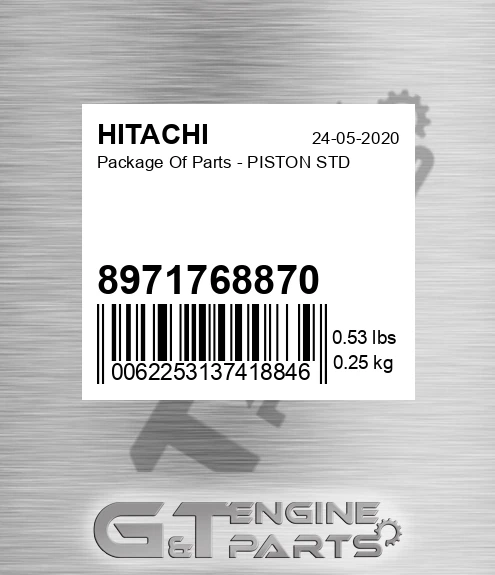 8971768870 Package Of Parts - PISTON STD