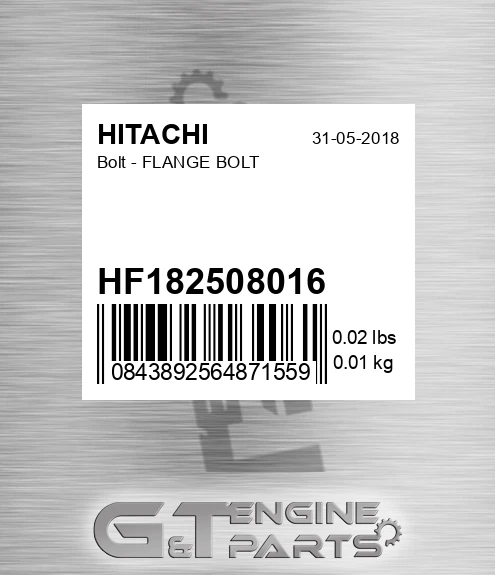 HF182508016 Bolt - FLANGE BOLT