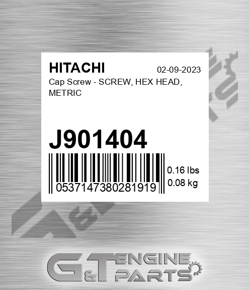 J901404 Cap Screw - SCREW, HEX HEAD, METRIC