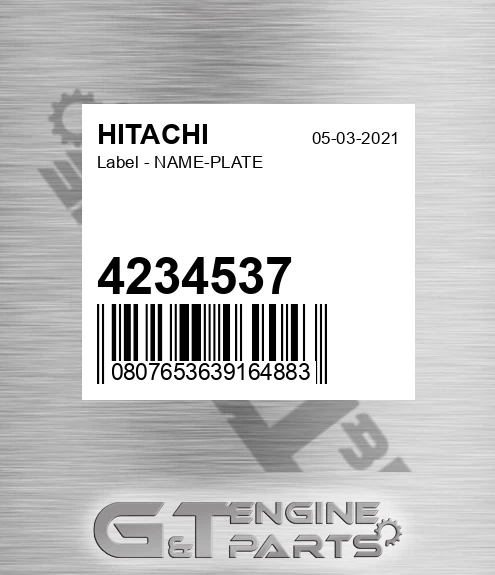 4234537 Label - NAME-PLATE