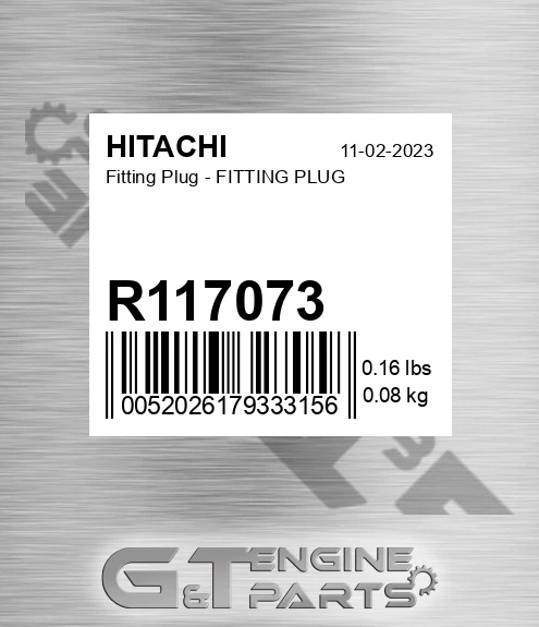 R117073 Fitting Plug - FITTING PLUG