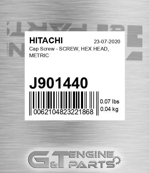 J901440 Cap Screw - SCREW, HEX HEAD, METRIC