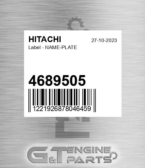4689505 Label - NAME-PLATE