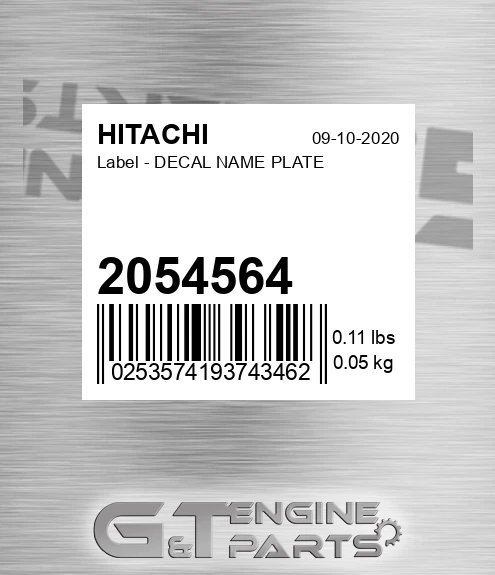 2054564 Label - DECAL NAME PLATE