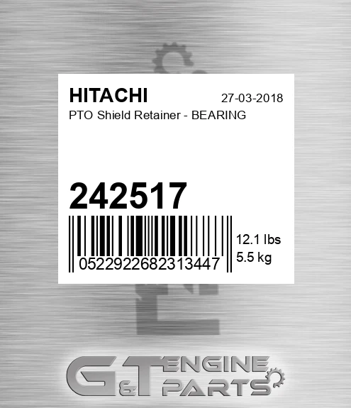 242517 PTO Shield Retainer - BEARING