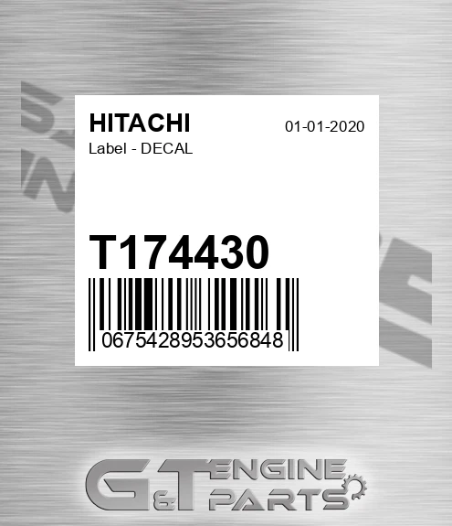 T174430 Label - DECAL
