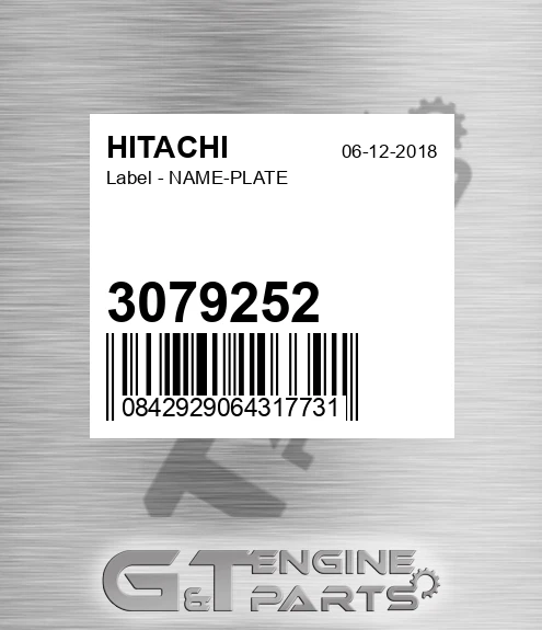 3079252 Label - NAME-PLATE