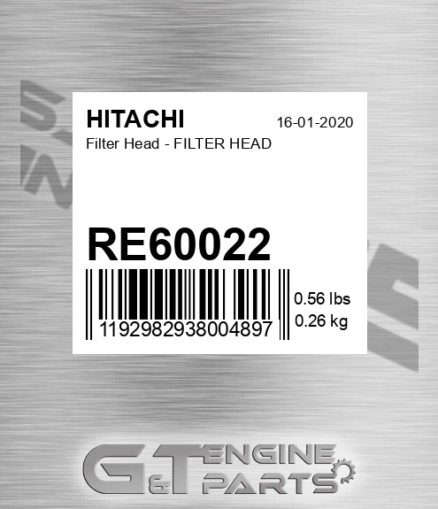 RE60022 Filter Head - FILTER HEAD