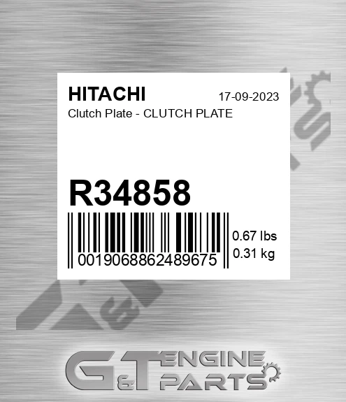 R34858 Clutch Plate - CLUTCH PLATE