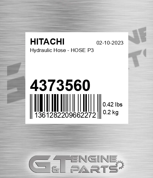 4373560 Hydraulic Hose - HOSE P3