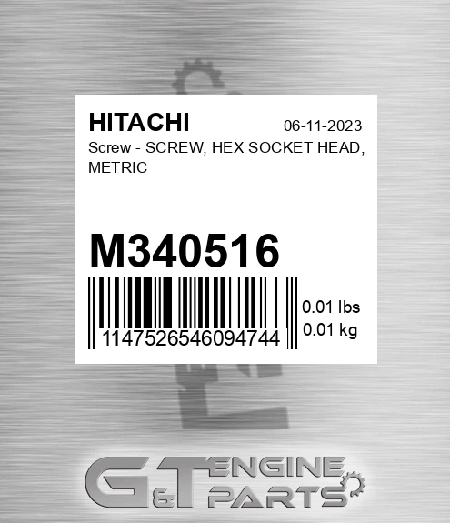 M340516 Screw - SCREW, HEX SOCKET HEAD, METRIC